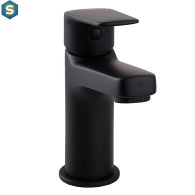 Смеситель для умывальника Topaz Capri TCA-15207-H44-BL картридж D25, H=140, шланги 45см, Черный матовый
