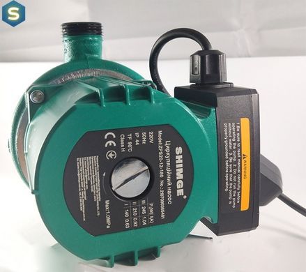Насос повышения давления ZPS20-12-180 0,25кВт Нmax 12м Qmax 3.4м&sup3; гайка 3/4" кабель со штепс. Shimge 1/4