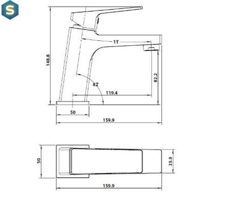 Смеситель для умывальника Koller Pool Neon Cube NC0200, Хром