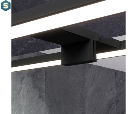 Зеркало Sanwerk Симпли "Минима" 80x65 со светильником LED "Смарт" black AL 30 см (ZS0000350)