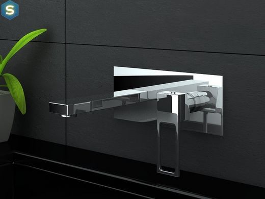 Смеситель для умывальника Kohlman Roxin chrome + BOX скрытого монтажа QW188U, Хром