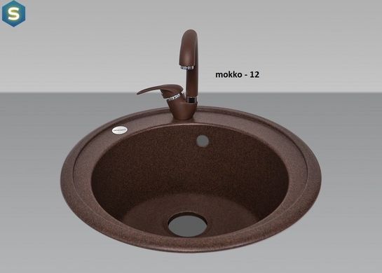 Кухонная мойка Adamant Sun &Oslash;510x200 mokko 000000577, Цемент матовый
