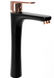Смеситель для умывальника Rea Mild высокий black rose gold REA-B4808, Черный/золото