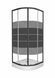 Душова кабіна кутова RJ Tulip 90x90 розсувна скло Linia 4 мм дрібний піддон black matt 90ВRZ081Linia, Черный матовый, чорний матовий