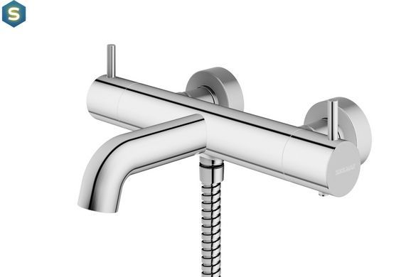 Термостат для ванни Kohlman Axel chrome настінний KPL-QW710A, Хром