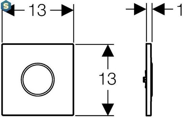 Клавиша смыва для писсуара Geberit Sigma10 116.035.KJ.1, Белый