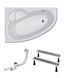 Ванна акрилова Koller Pool Karina 150X100 L + сифон + ніжки BTKA150110L+WBW0001+B70CМMA-57, Білий