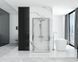 Душевая кабина Rea Rapid Swing 100x100 chrome пристенная REA-KPL-09123, Хром, Универсальная, прозрачный, хром