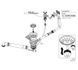 Сифон із переливом для мийки із сталі Hansgrohe D14-11 Automatic на одну чашу Stainless Steel 43931800
