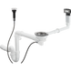 Сифон із переливом для мийки із сталі Hansgrohe D14-11 Automatic на одну чашу Stainless Steel 43931800