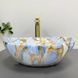 Умивальник (раковина) VBI PARMA MARBLE BLUE накладний, узор