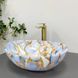 Умивальник (раковина) VBI PARMA MARBLE BLUE накладний, узор