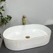Умивальник (раковина) VBI VERONA 60 WHITE GOLD EDGE накладний, Білий