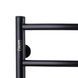 Рушникосушка електрична Unio LD EL 500-500-5 BLK Драбинка Дуга, Черный матовый, Ліве, Механічний
