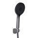 Смеситель для ванны Qtap Vlasta New (c душевым гарнитуром) QTVLA259GMB45643 Gunmetal Black PVD, Шлифованный черный хром