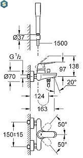 Змішувач для ванни Grohe Eurosmart Cosmopolitan 32832000