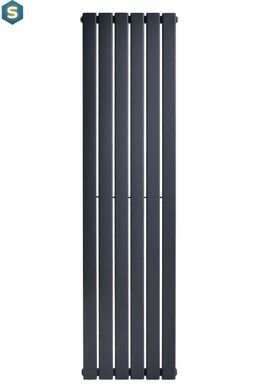 Вертикальный дизайнерский радиатор отопления Arttidesign Livorno 6/1800/408/50 серый матовый, Каппучино