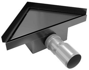 Трап для душа Mexen Flat 20x20 black угловой MEX-1710320