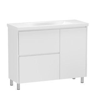 Тумба напольная RJ Forma-XO с умывальником Como, арт. K32-004-BOX 80 см белая RJFU013-0180WHSET(RJFU013-0180WH+K32-004-BOX), Белый