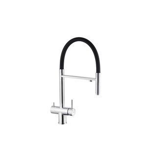 Смеситель для кухни с подключением к фильтру Kroner KRP Edelstahl Klassisch - ESG03815BLK CV027933, Нержавеющая сталь