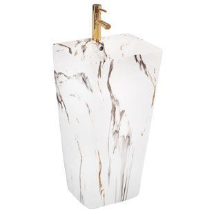 Умивальник Rea Aris marble підлоговий REA-U6906, Білий
