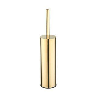 Йоржик для унітазу підлоговий VBI Round M gold VBI-040420GL, Золотий