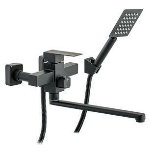 Змішувач для ванни Wezer PRO7-02-BLACK поворотний, Черный матовый