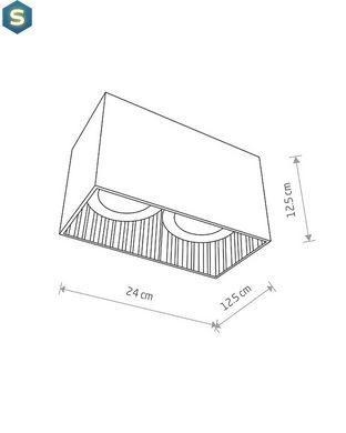 Точковий світильник Nowodvorski 9316 Groove GU10, ES111 2x75W IP20 Bl