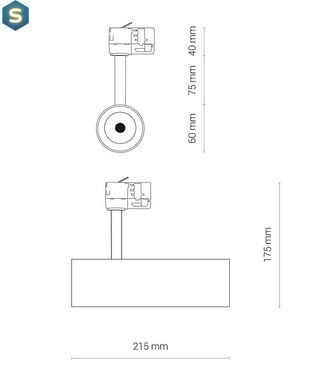 Трековий світильник Nowodvorski 8763 Ctls Milo LED 15W 4000K 1350Lm IP20 Bl