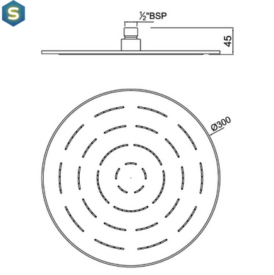 Верхний душ Jaquar Maze OHS-CHR-1633, Хром
