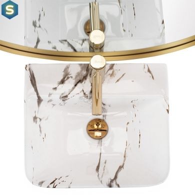 Умивальник Rea Aris marble підлоговий REA-U6906, Білий