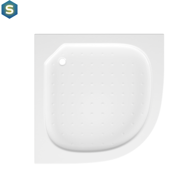 Душевой поддон RJ 100x100x14 см прямоугольный,в комплекте с сифоном white 100RZ812, Белый, белый