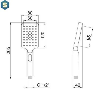 Ручний душ Qtap Rucni A121N3KCC, Хром