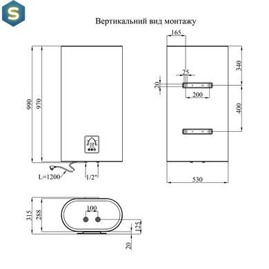 Водонагрівач Kroner Flacher K80F2-D з сухим ТЕНом CV031151