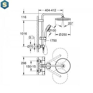 Душова система Grohe Tempesta Cosmopolitan 26670000
