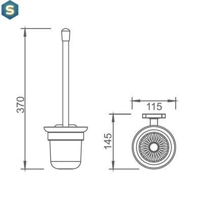 Щітка для унітазу Devit Laguna Toilet brush holder, хром 6760110, Хром