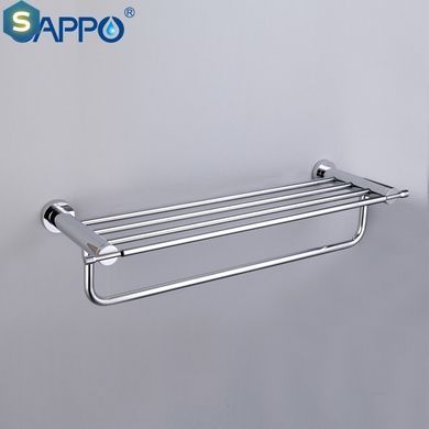 Полка с держателем для полотенец Gappo G1824, хром, 580 мм, Хром