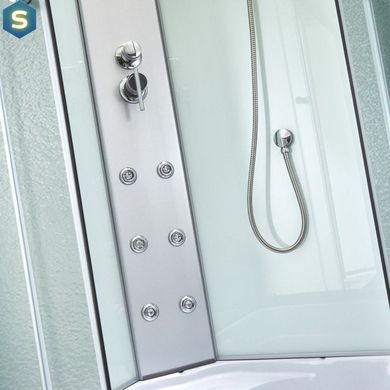Гідромасажний бокс Lidz Tani SBM90x90.SAT.HIGH.FR Frost, Хром матовий, матовий, хром матовий