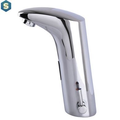 Змішувач сенсорний для умивальника Hotec 19.114 DC/AC Hot/Cold, Хром