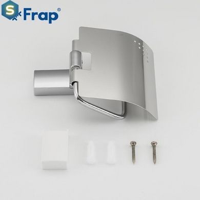 Держатель для туалетной бумаги Frap F1803, белый/хром, Хром