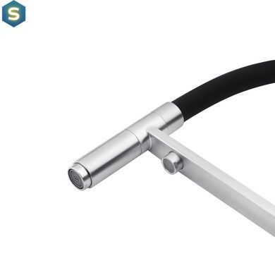 Смеситель для кухни с подключением к фильтру Kroner KRP Edelstahl Klassisch - ESG03815BLK CV027933, Нержавеющая сталь