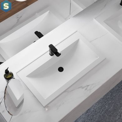 Раковина матова врізна Amidicon Victoria 80 800x450 з литого каменю VICTORIA_80_MAT, Білий