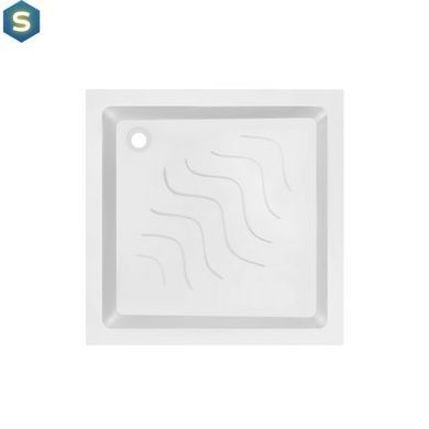 Набір: Lidz душова кабіна Wawel SC80x80.SAT.LOW.GR, скло тоноване 4 мм + піддон Mazur, Хром матовий, Універсальна, тонованний