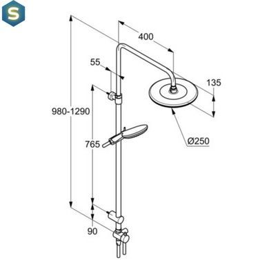 Душова система Kludi Freshline 3S Dual Shower System без змішувача 6709005-00