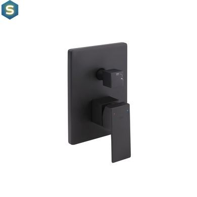 Душова система прихованого монтажу Qtap Aquarius на два споживача QTAQA64103NGB Black Matt, Черный матовый