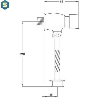 Кран для писсуара Lidz (CRM) 90 10 903 00