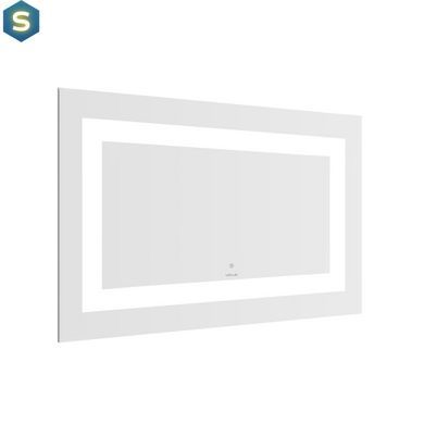 Зеркало Volle Luna Cuadro прямоугольное 70x100 см, с подсветкой по контуру, с сенсорным выключателем хром 1648.53121700, Хром