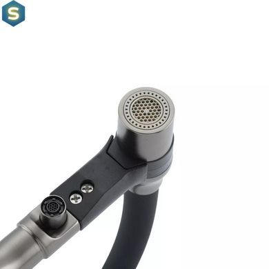 Змішувач для кухні під фільтр з гнучким виливом Frap F4397-9, Графитовый хром