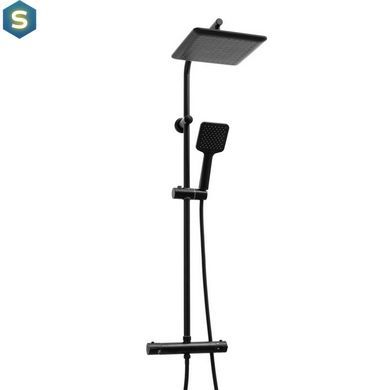 Душевая система Yoka Bodo 23 Black с термостатом BP.BODO-THERM-23-BLK, Черный матовый