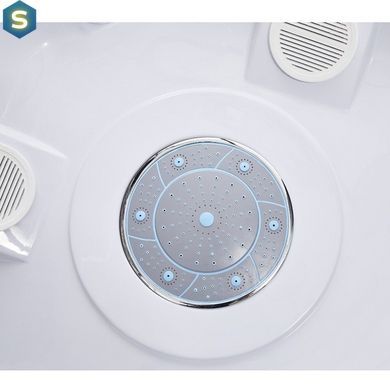 Гідромасажний бокс Lidz Tani SBM90x90.SAT.HIGH.FR Frost, Хром матовий, матовий, хром матовий